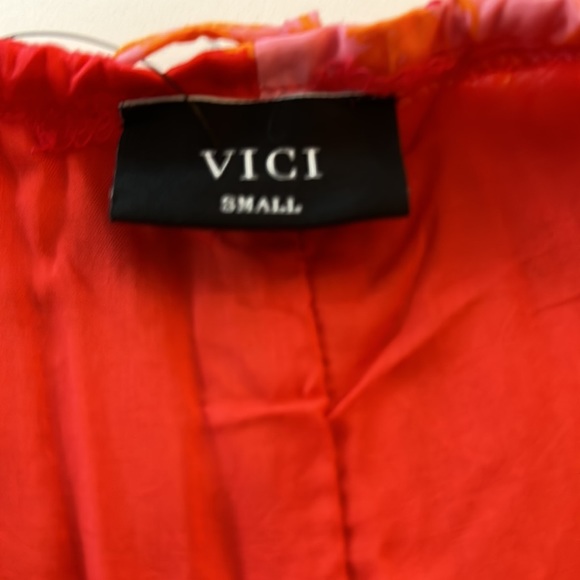 NWT VICI OPEN BACK PINK FLORAL CUT OUT MINI SIZE SMALL - Picture 11 of 12